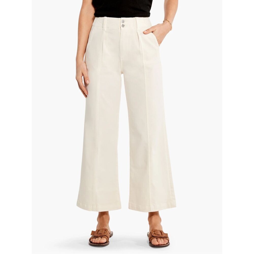 PAIGE BROOKLYN WIDE LEG CROP JEAN color sand size 23